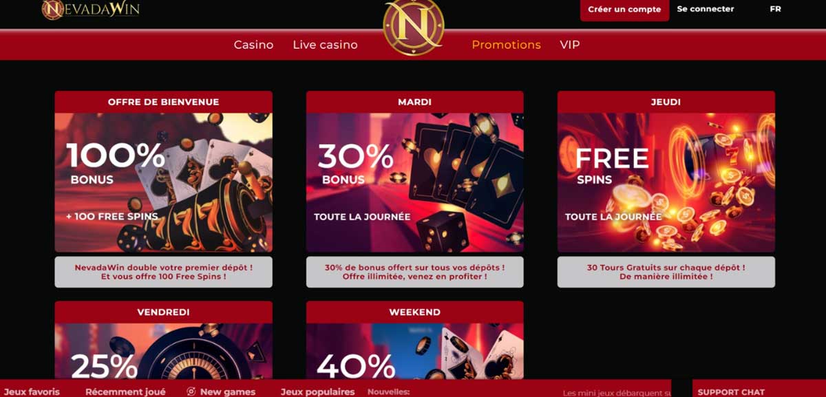 Nevada Casino Bonus