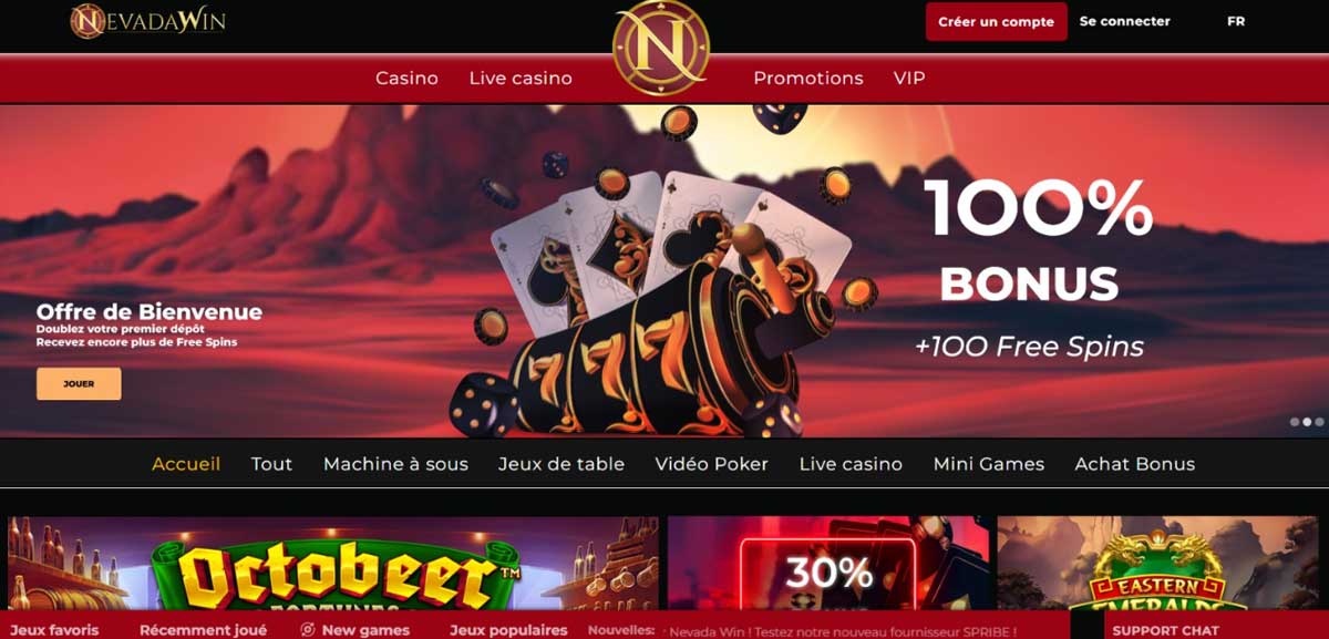 Nevada Casino Page-d'accueil