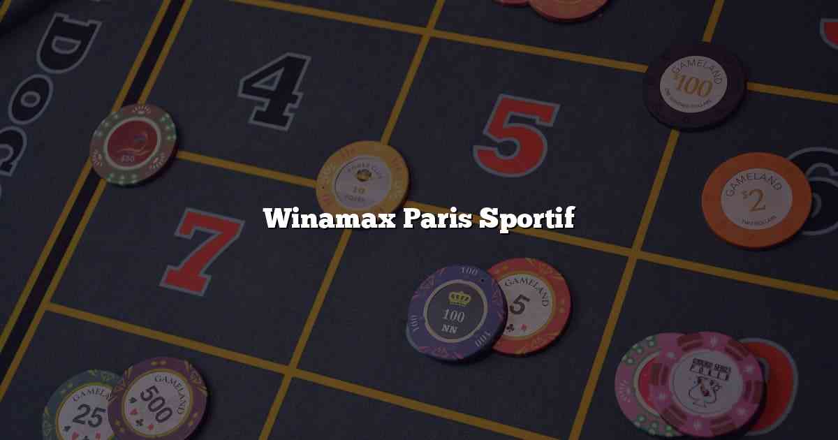 Winamax Paris Sportif